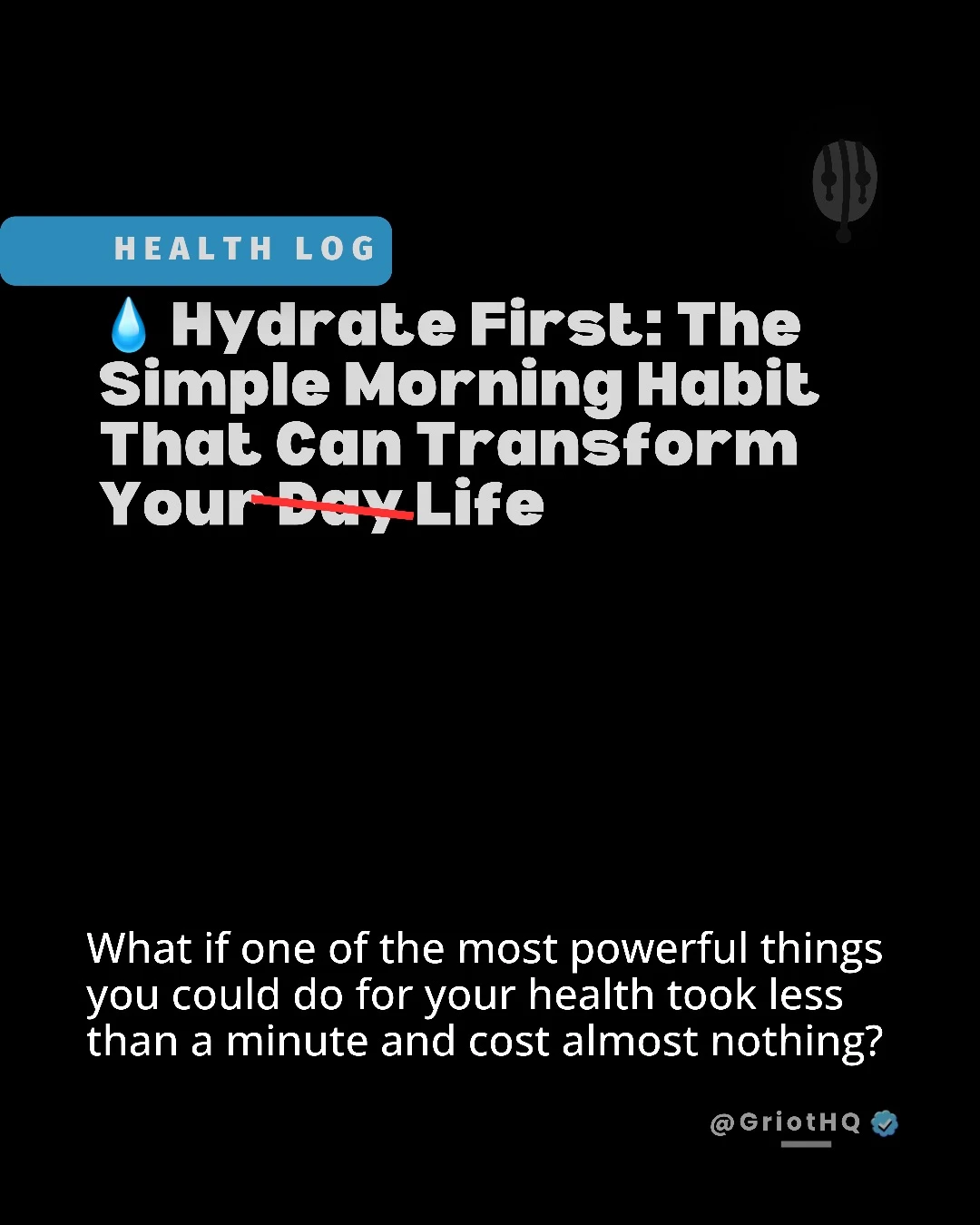 💧 Hydrate First: The Simple Morning Habit That Can Transform Your Day